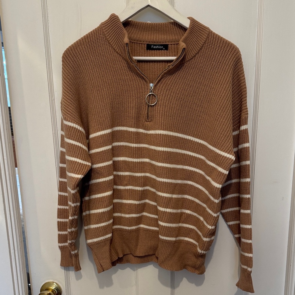 Tan striped sweater